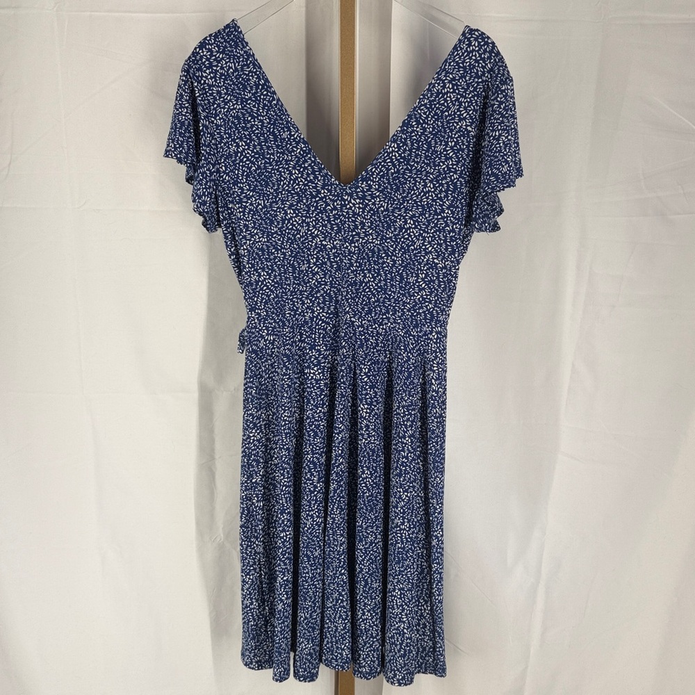 KAILEIGH Kaela Faux Wrap Knit Dress - Navy Blue - Small - Picture 8 of 11